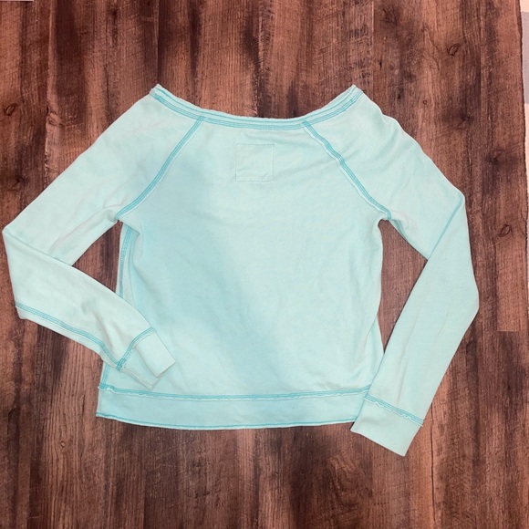 Hollister turquoise/light blue sweater size small with sequins - Picture 2 of 3